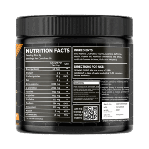XClub Nutrition Pre-Workout Orange Flavour | 20 Servings