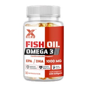 XClub Nutrition Omega 3 Fish Oil Capsules For Women and Men – 60 Softgels
