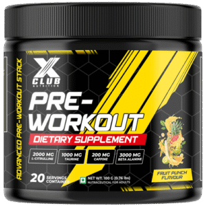 XClub Nutrition Pre-Workout Fruit Punch Flavour | 20 Servings